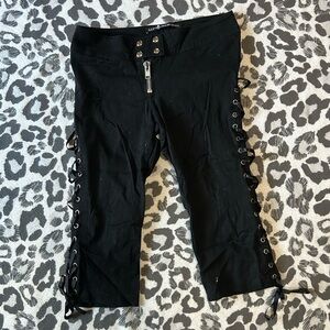 Lip Service Black Corset Capris